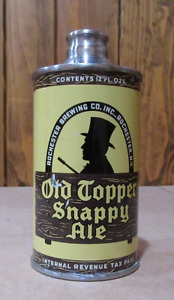 Near Mint IRTP 1940's Old Topper Snappy Ale 12 FL OZ Cone Top Beer Can