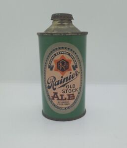 Orig. Rainier Ale With Bottle Cap. Cone Top Beer Can. Near Mint. Nice.