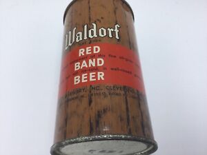 Waldorf Red Band Beer flat top can
