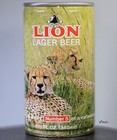 LION LAGER #5 CHEETAH SOUTH AFRICA WILDLIFE BEER CAN BIG CAT CAPE TOWN OHLSSON