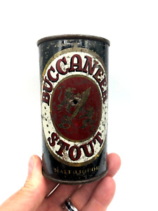Very Tough 12oz BUCCANEER STOUT Flat Top Beer Can Pacific Brewing Oakland