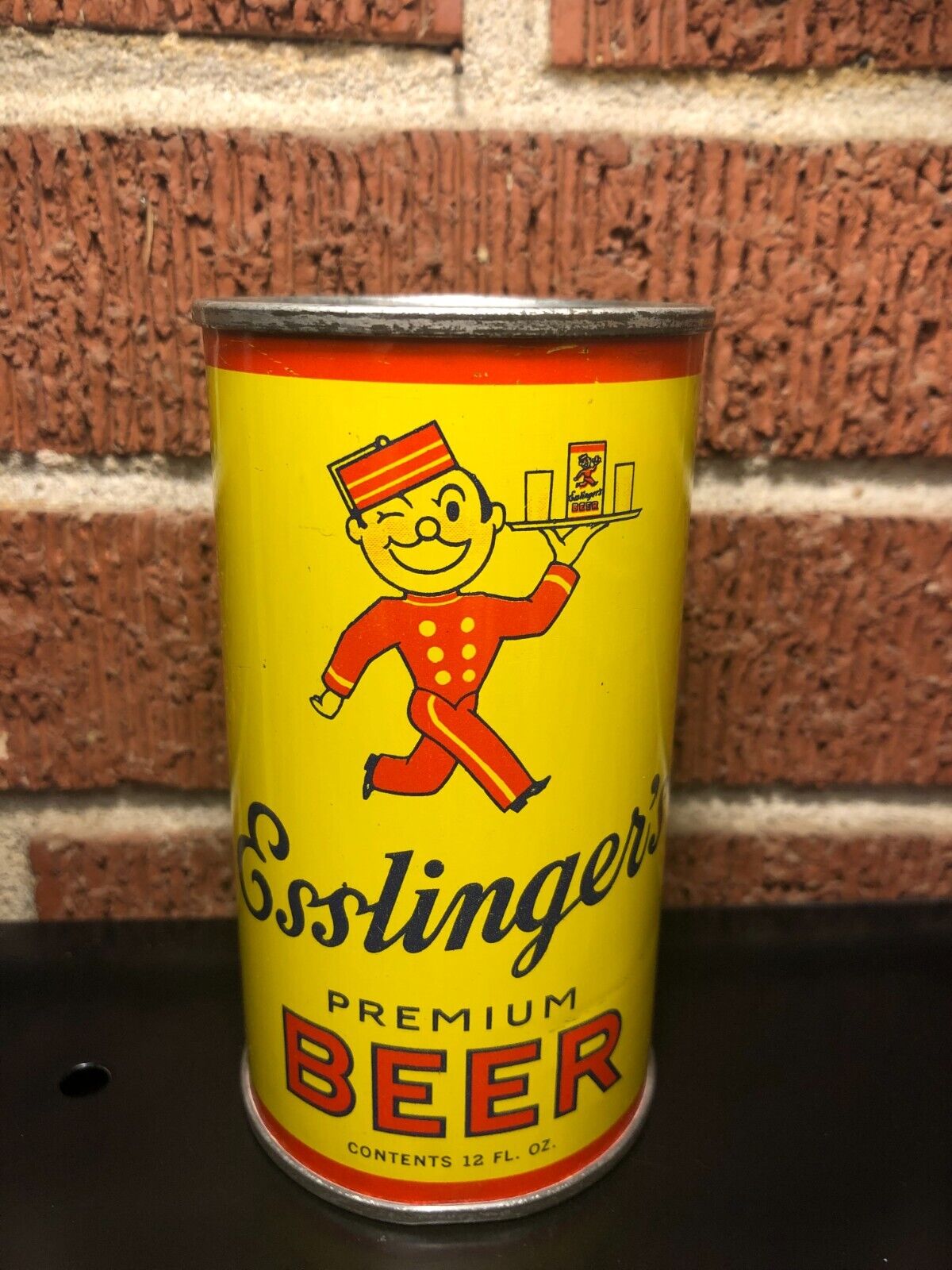 ESSLINGERS FLAT TOP *** beer can pull cone *** ORIGINAL & BEAUTIFUL
