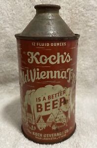 Nice Early Old Vienna Type Cone top beer can Kochs Beverage Co. Wapakoneta Ohio