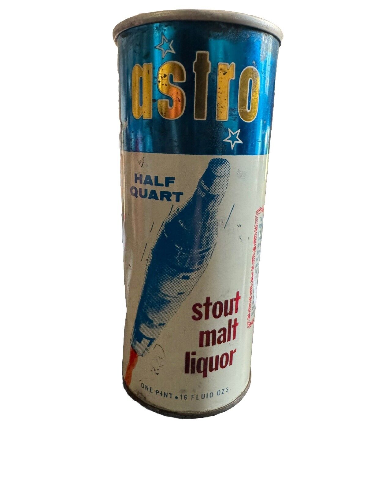 SCARCE ASTRO STOUT 16 Oz Maier Brewing Los Angeles,Cal. 1960s Flat Top Beer Can