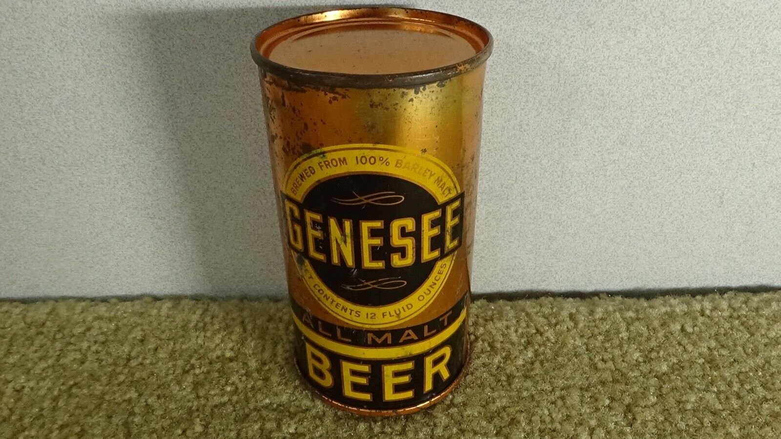 *OLD* Genesee "All Malt" flat top beer can OI
