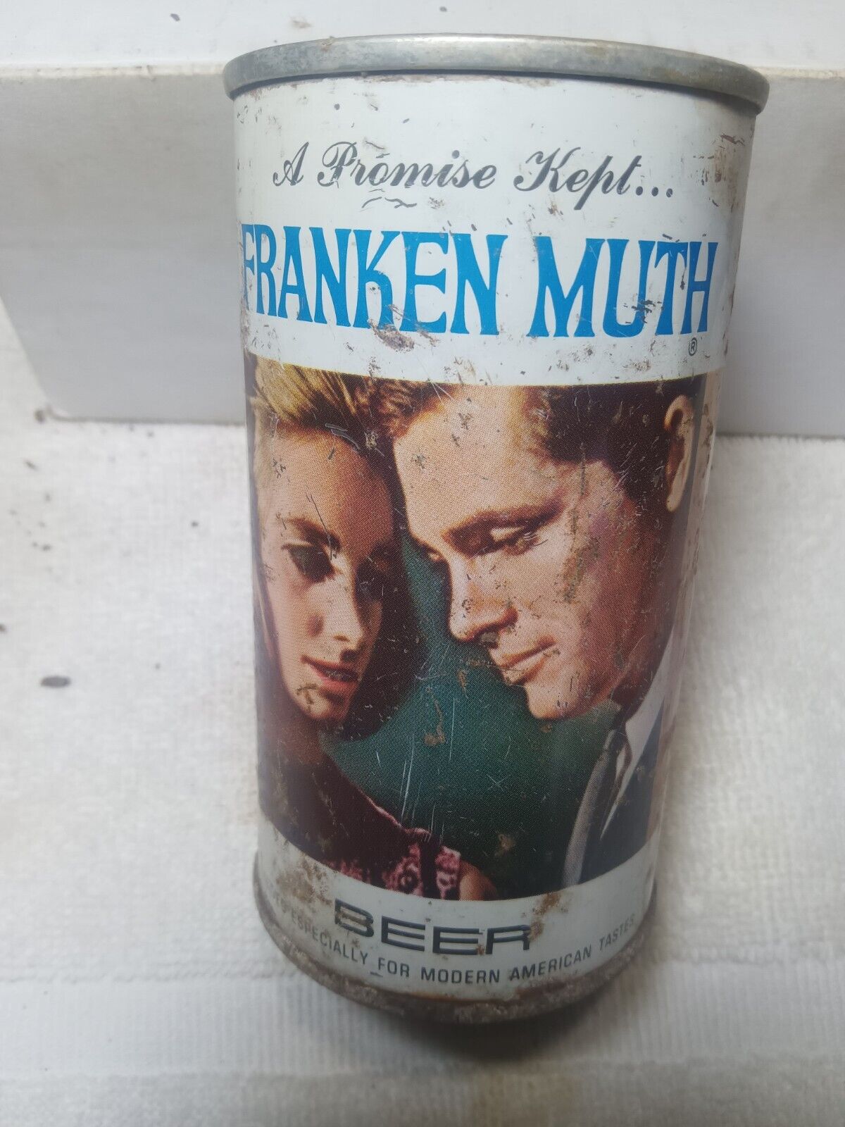 RARE Frankenmuth  A Promise kept  pull tab top  beer can ,   EMPTY