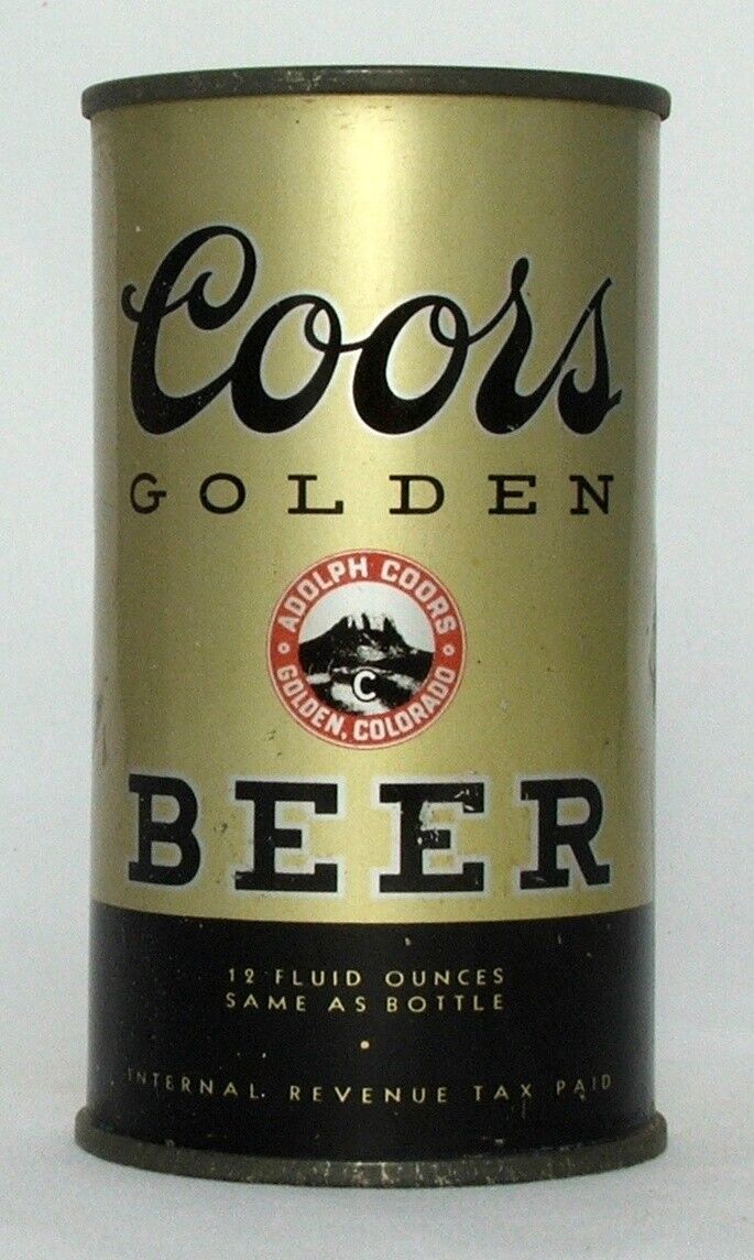 Coors Golden Beer 12 oz. Flat Top Beer Can-Golden, Colorado