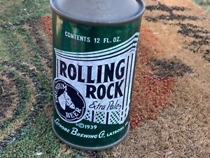 12oz Rolling Rock Cone Top Beer Can