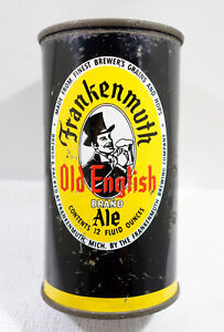 Frankenmuth Old English Ale *RARE* Yellow Oval Flat Top Beer Can