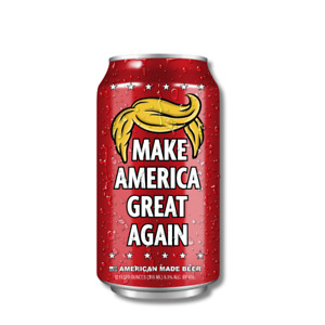 TRUMP BEER CANS--THE HAIR - MAKE AMERICA GR for Collectors 24 pk limited edition