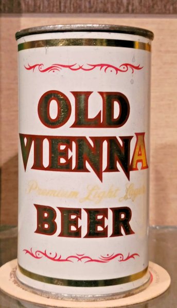 1950S OLD VIENNA FLAT TOP BEER CAN GRACE BROTHERS SANTA ROSA CA YELLOW MANDATORY
