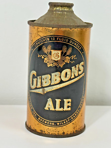 NICE GIBBONS ALE IRTP CONE TOP BEER CAN LION BREWERS WILKES-BARRE, PA. 12 OUNCE