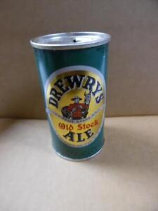 1940s Drewrys Old Stock Ale Flat Top Beer Can IRTP Very Good Condition Vintage