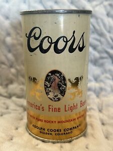 Vintage 40’s? Coors BEER Flat Top Beer Can Golden Colorado Nice Shape