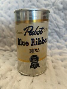 1940s Pabst Blue Ribbon Beer Flat Top Beer Can IRTP Vintage Milwaukee Wi. VG+