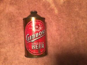 Rare Gibbons Quart 32oz Can Cone Top Beer Can w/ Top