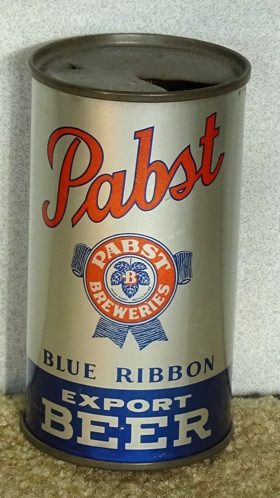 *OLD* Pabst Blue Ribbon Export OI flat top beer can