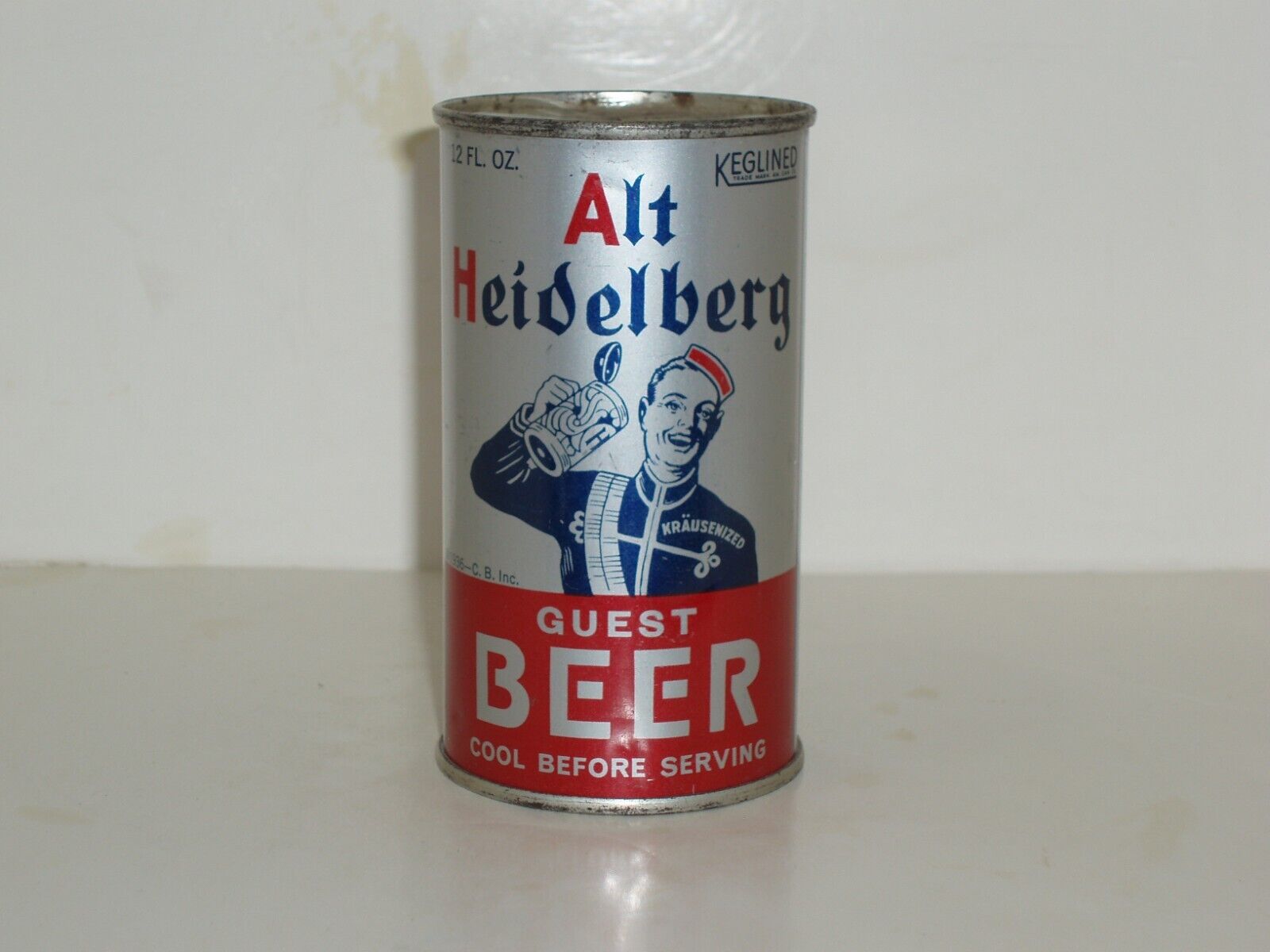 Nice Alt Heidelberg Flat Top Beer Can WOpening instructions