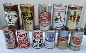 Lot Of 24 Vintage Steel Pull Tab Beer Cans Hop’n Gator Keg Iroquois Black Pride