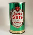 GLUEKS STITE MALT LIQUOR flat can beer can ML MINNEAPOLIS MINNESOTA SHINY GREEN!