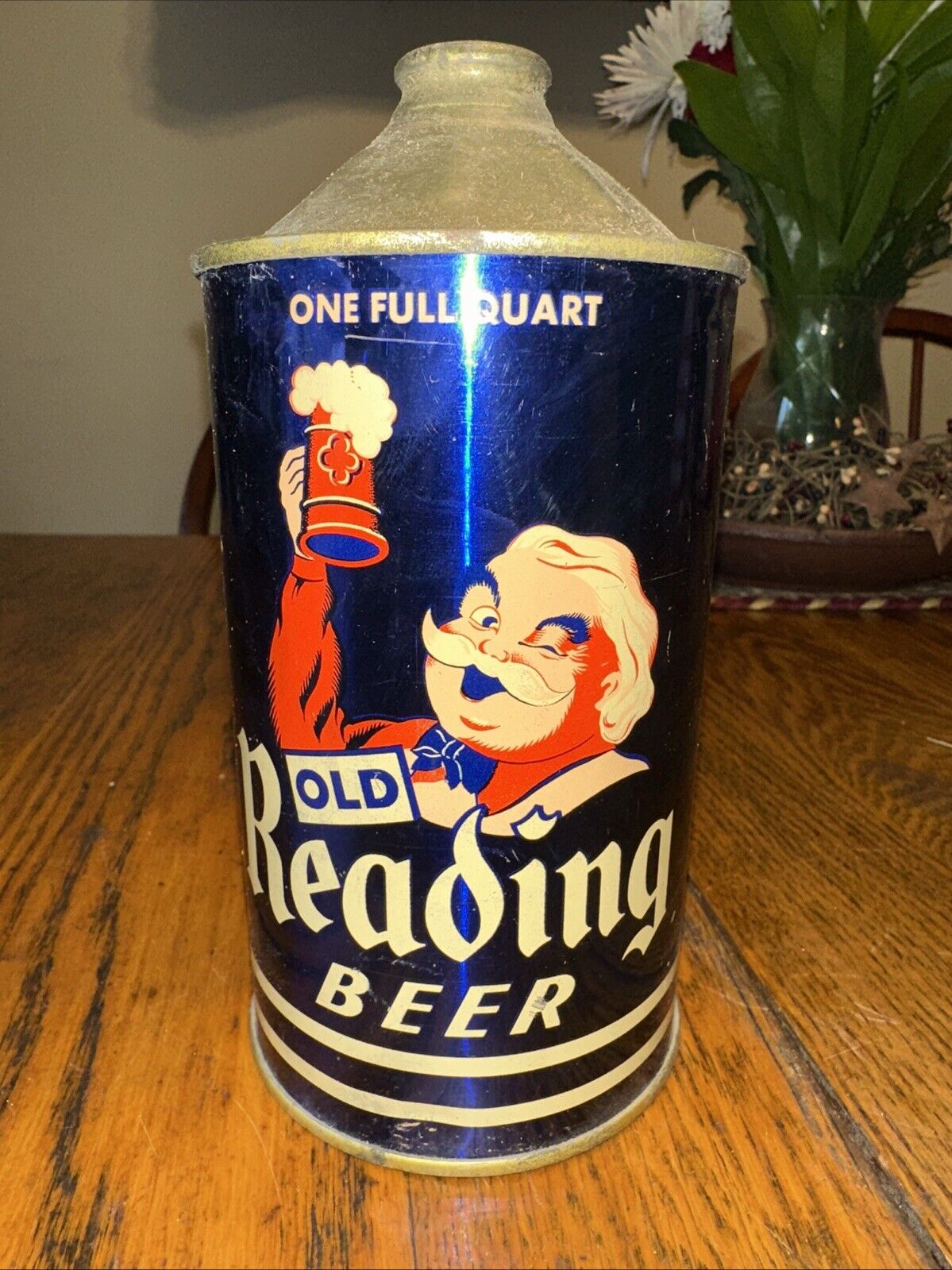 AMAZING!! OLD Vintage Reading Cone Top Beer Can 12 oz