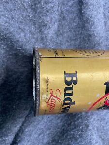 Vintage 1936 gold flat top budweiser beer cans x 8 in original box attic find