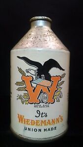 WIEDEMANN BOHEMIAN BEER MID 1940'S 12OZ IRTP ALC STMT CROWNTAINER CONE TOP CAN