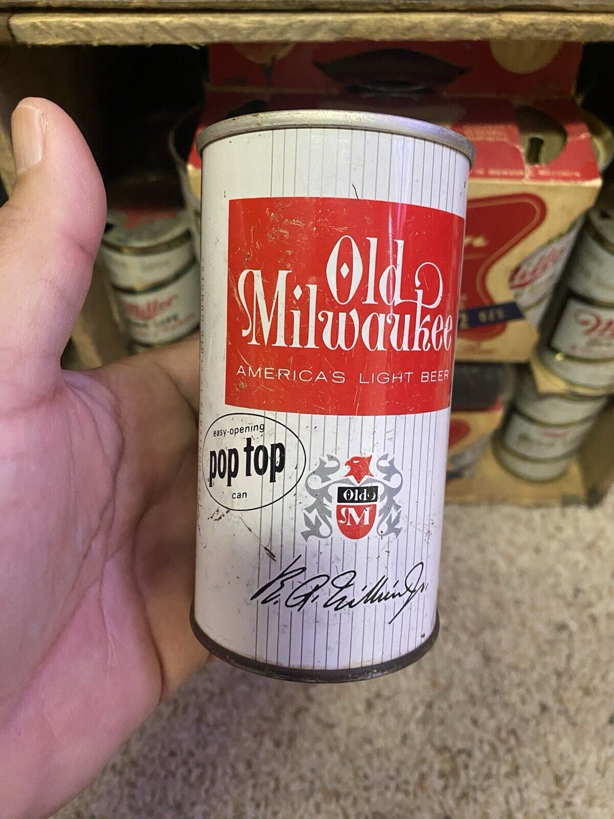 Old Milwaukee Zip Top Beer Can Schlitz  Brewing Co