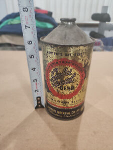 Vintage One Quart Qt Cone Top Gold Seal EMPTY Beer Can IRTP Mutual Brewing