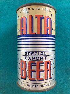 ALTA "SPECIAL EXPORT" BEER GRACE BROS Flat Top Steel Vintage Beer Can