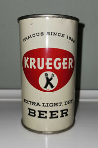 Vintage Krueger Flat Top Steel Extra Light, Dry Beer Can 1950s 60s Ex+ Condition