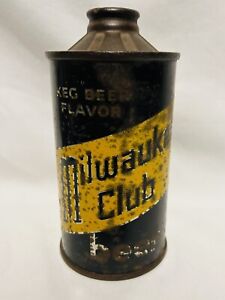 1936 Milwaukee Club Cone Top Beer Can Extremely Rare Flat Bottom Version Can #4
