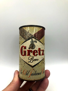 Old 12oz GRETZ "old-school bike" Flat Top Beer Can Wm. Gretz Brewing Philly