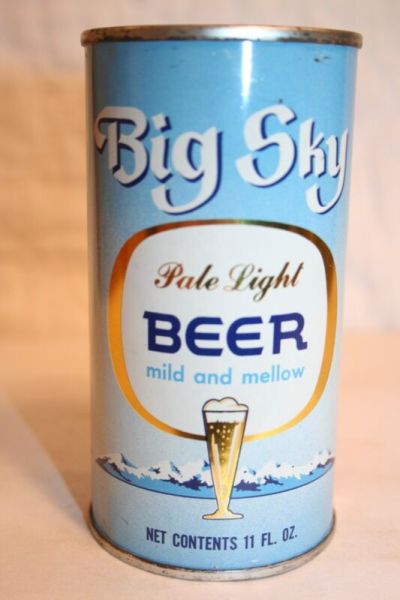 Big Sky Pale Light BEER 11 oz.  1960's flat top - Great Falls, Montana