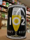 1930s BREW 102 DRAFT BEER ONE GALLON 'KAN-KEG' CAN-9"-LOS ANGELES CA--VERY NICE!