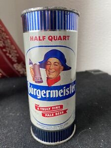 BURGERMEISTER FLAT TOP BEER CAN.