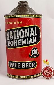 New Listing1948 IRTP QUART Mr.BOH MARYLAND NATIONAL BOHEMIAN CONE TOP BEER CAN BALTIMORE NY