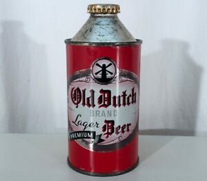 OLD DUTCH •VERY CLEAN• CONE TOP BEER CAN+BOTTLE CAP METROPOLIS NEW YORK CITY, NY