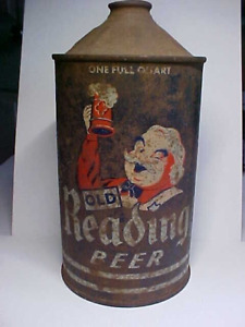 1939 - OLD READING BEER - One Quart Cone Top Can