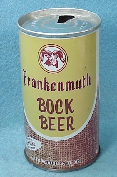 Frankenmuth Bock Beer - 12oz / Pull Tab - Top Opened - bx6-10