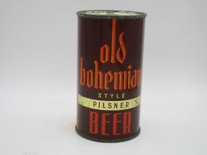 Old Bohemian Style Pilsner IRTP Flat Top Beer Can ( RARE- LONG OPENER O/I )