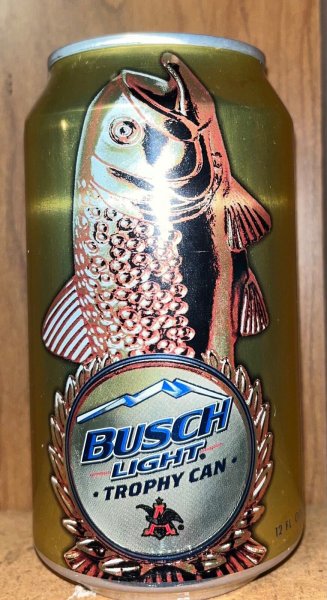 EMPTY 12oz Busch Light TROPHY Beer Can by Anheuser Busch in St Louis MO