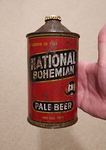 RARE 1950s NATIONAL BOHEMIAN BEER quart cone top (USBC #215-6) from  MARYLAND !!