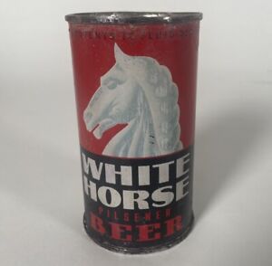 White Horse Pilsener Beer IRTP Flat Top Can Manhattan Chicago Illinois -Restored