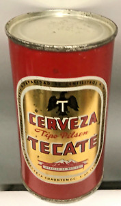 1956 (see story in description) Tecate Bottom-Opened Flat Top Beer Can - Mexico