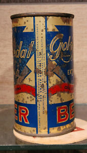 1941 2-SIDED NON- OI GOLD MEDAL IRTP FLAT TOP BEER CAN GRACE SANTA ROSA CA EMPTY