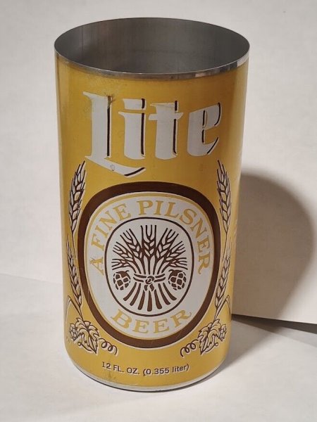 Miller Lite Beer Vintage Aluminum ERROR Mistake Unfinished YELLOW Can