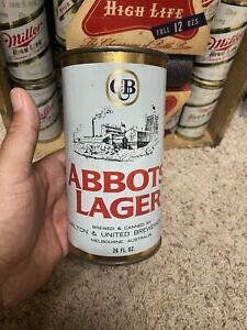 Abbots Lager Beer Flat Top Beer Can 26 Ounce  Melbourne Australia