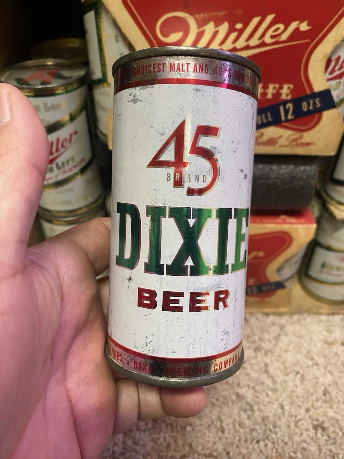 Dixie 45 Flat Top Beer Can 10 Ounce Dixie Brewing Co New Orleans La Old Vintage