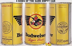 1947 BUDWEISER IRTP O-I FLAT TOP EAGLE CLAW GOLD BUD BEER CAN ST.LOUIS, MISSOURI